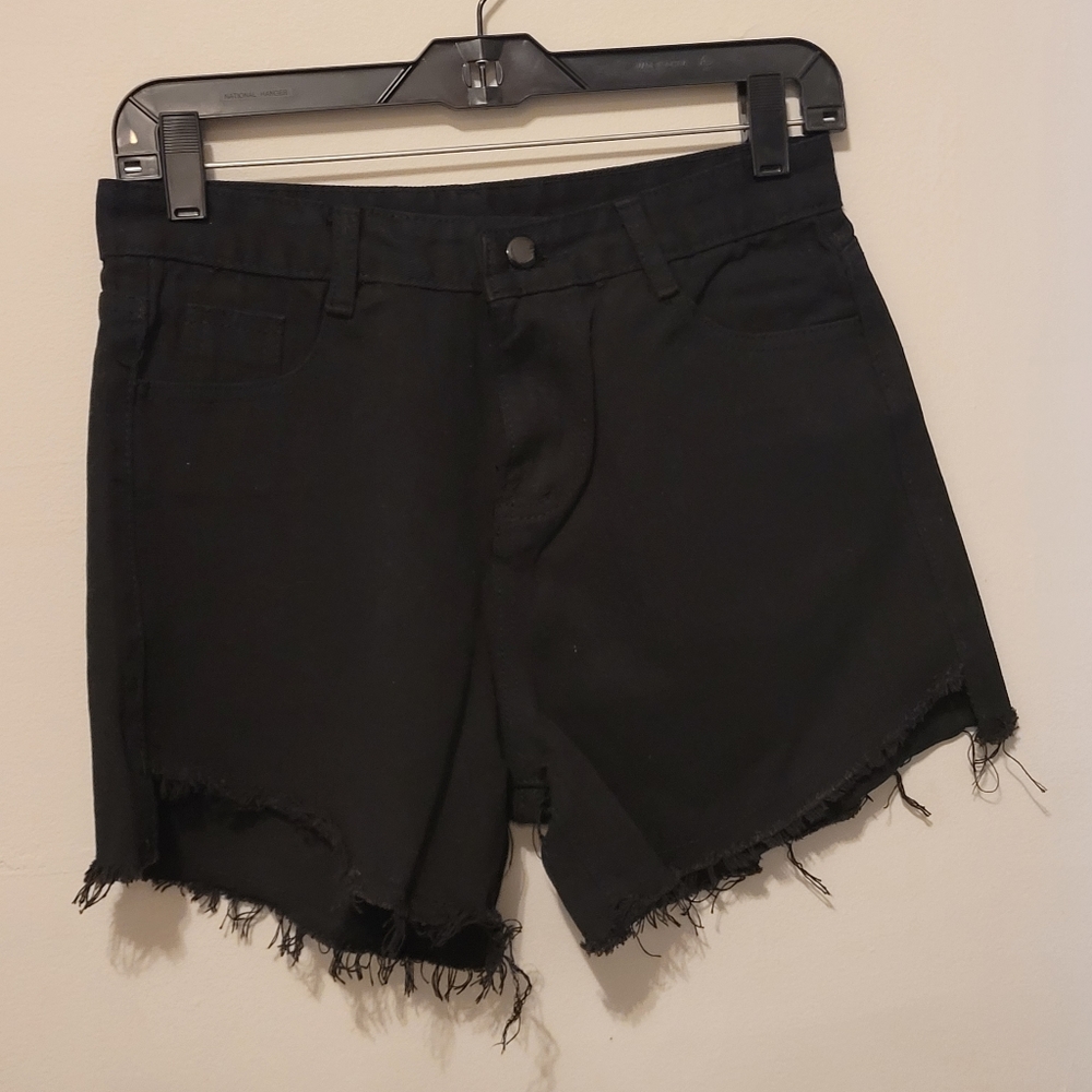 Black Denim Shorts